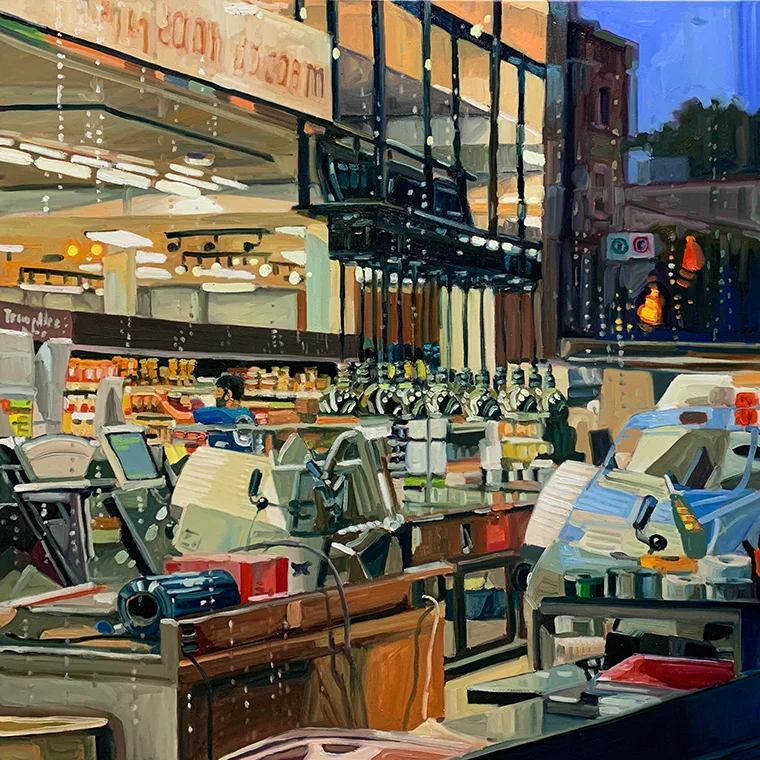 Late Night Groceries - Painting by Iryna Merkulova