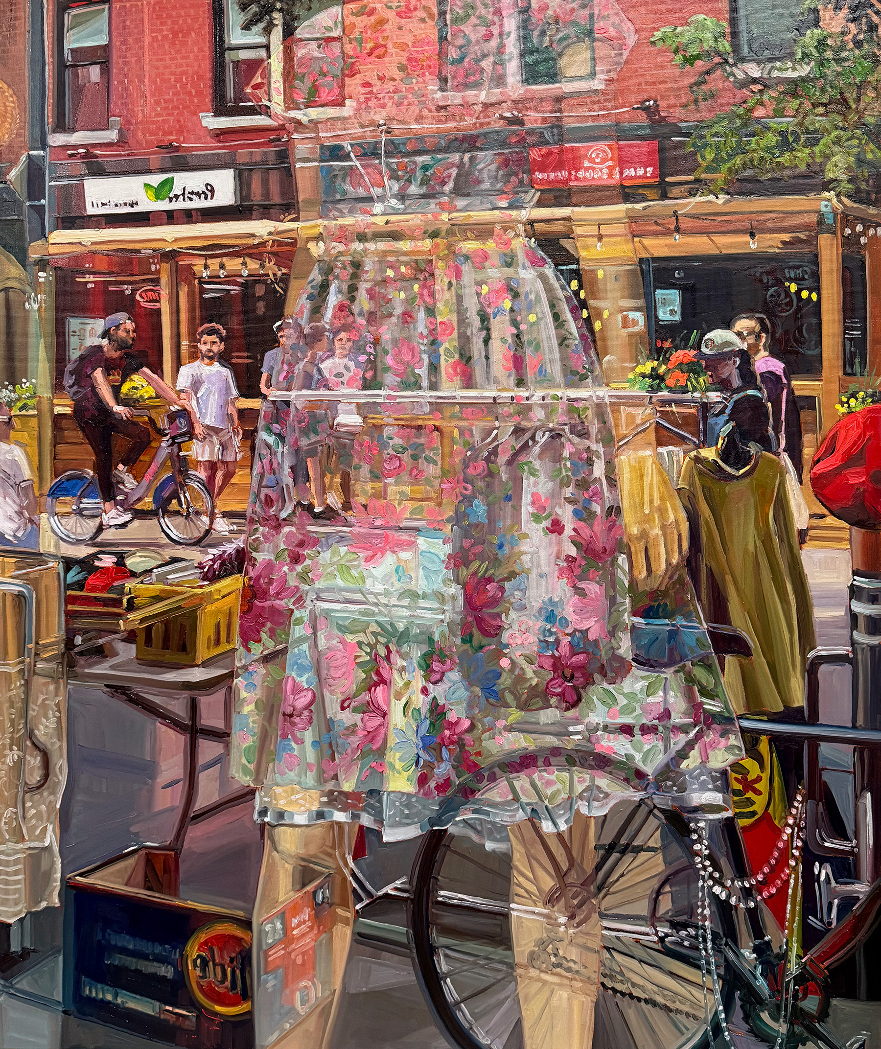 la vente trottoir - painting by Iryna Merkulova